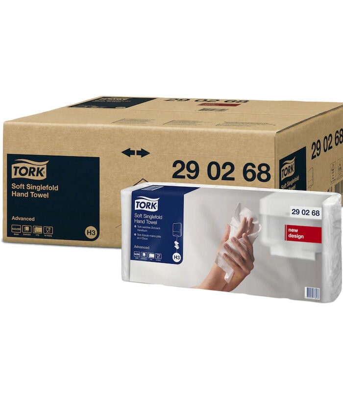 Tork Soft Χειροπετσέτα Singlefold [H3], 2φυλλη, 250Τεμ