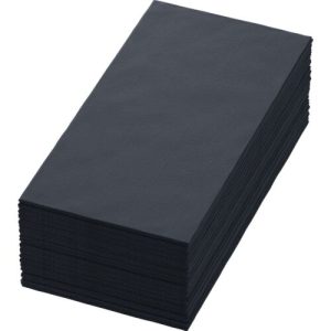Duni Dunisoft Πετσέτα Black 1/8 40cm 60τεμ