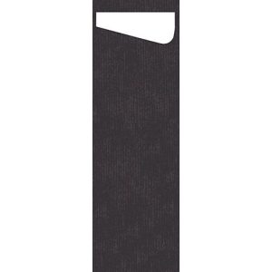 Duni Sachetto Slim Dunisoft Black/White 7x23cm 60τεμ