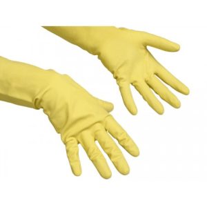 Vileda Contract Γάντια Πολλαπλών Χρήσεων Latex M Κίτρινα 2τεμ