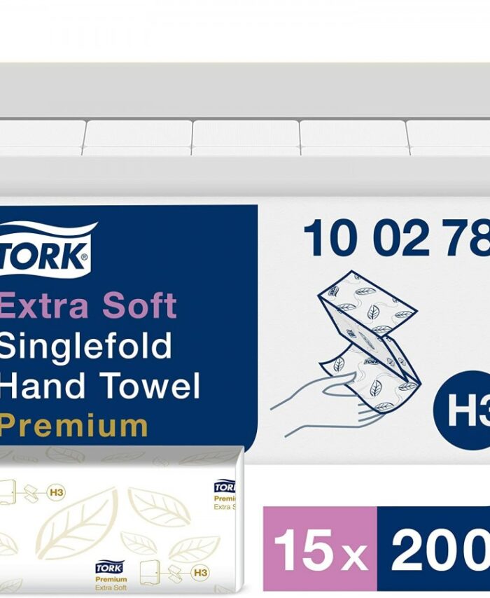 Tork Extra Soft Χειροπετσέτα Singlefold [H3], 2φυλλη, 200Τεμ