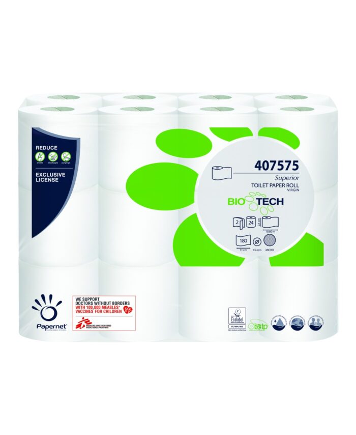 Papernet Biotech Superior Ρολό Υγείας Mini Jumbo 2φυλλο, 149,85m