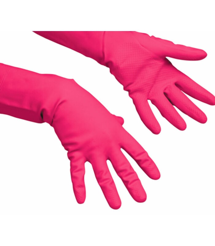 Vileda Multipurpose Γάντια Πολλαπλών Χρήσεων Latex S Κόκκινα 2τεμ